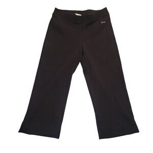 Champion Womens Black Capri Leggings  Cotton Blend Stretch S workout running yog